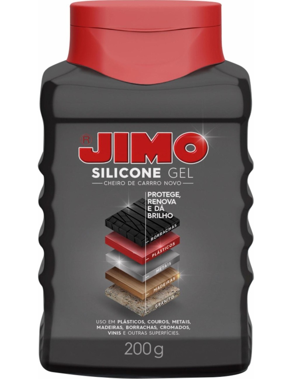 JIMO SILICONA CARRO NUEVO GEL X 200 GRAMOS (NEGRO)