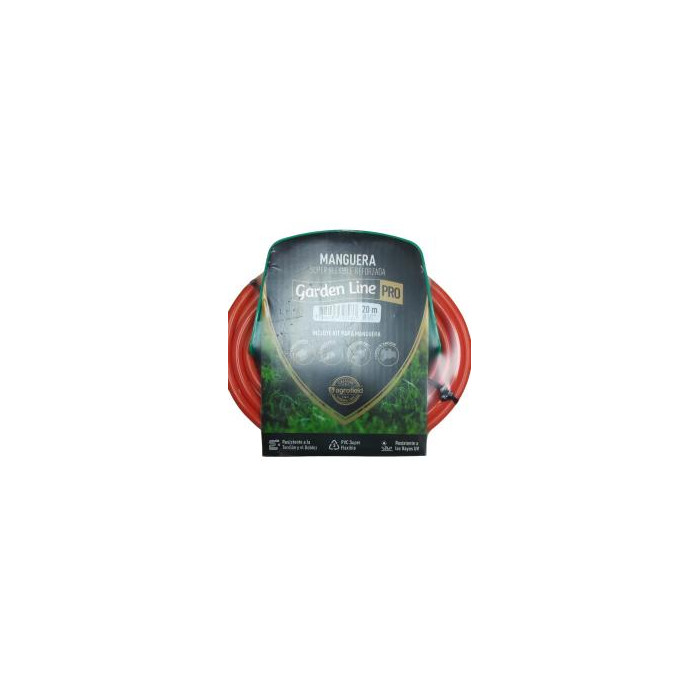 MANGUERA GARDEN LINE PRO SUPER FLEXIBLE X 20 METROS (CON PICOS)